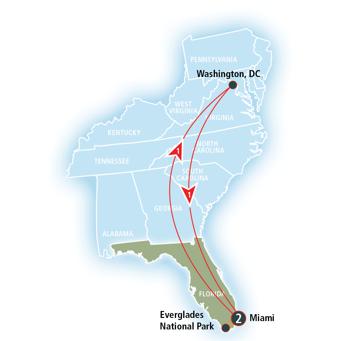 tornillo Dios Rareza amtrak routes - MAP Miami And The Everglades Getaway Roundtrip From WDC 