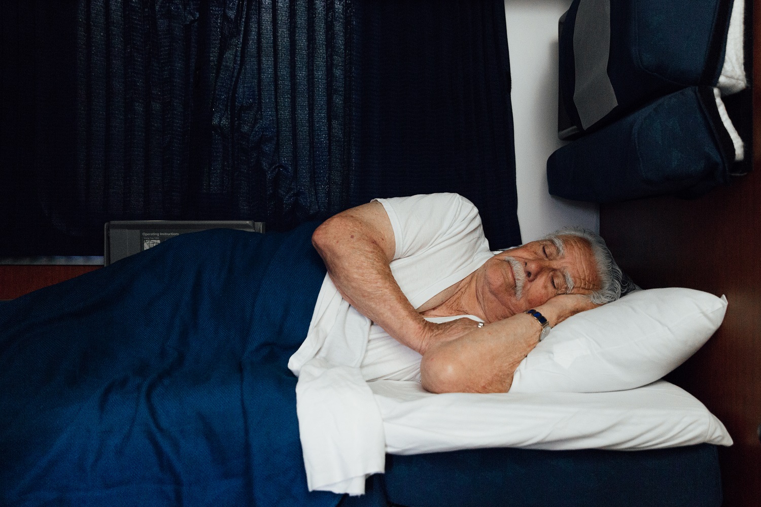 Accessible Bedroom Superliner Man Sleeping