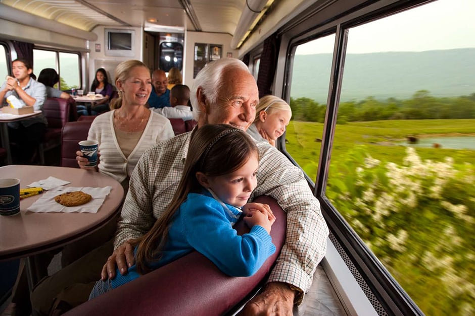 family trip on amtrak