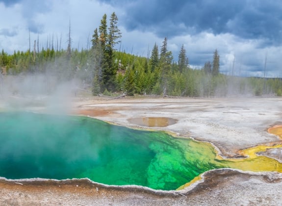 west thumb geyser at yellowstone national park