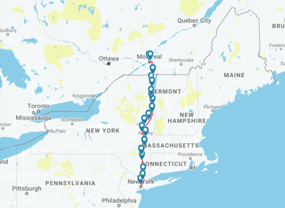 Amtrak Routes Adirondack