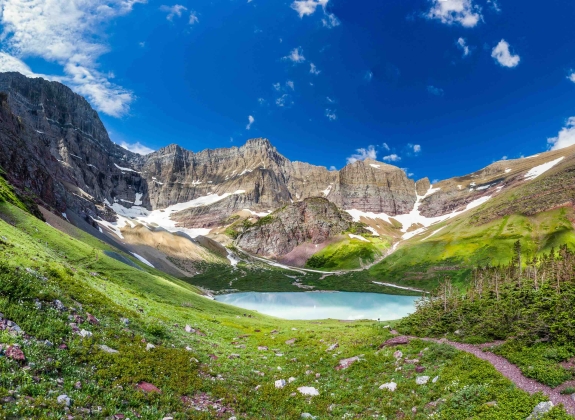 lake at glacier national park, montana USA