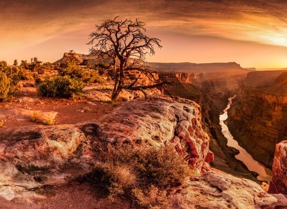grand canyon sunset view panoramic