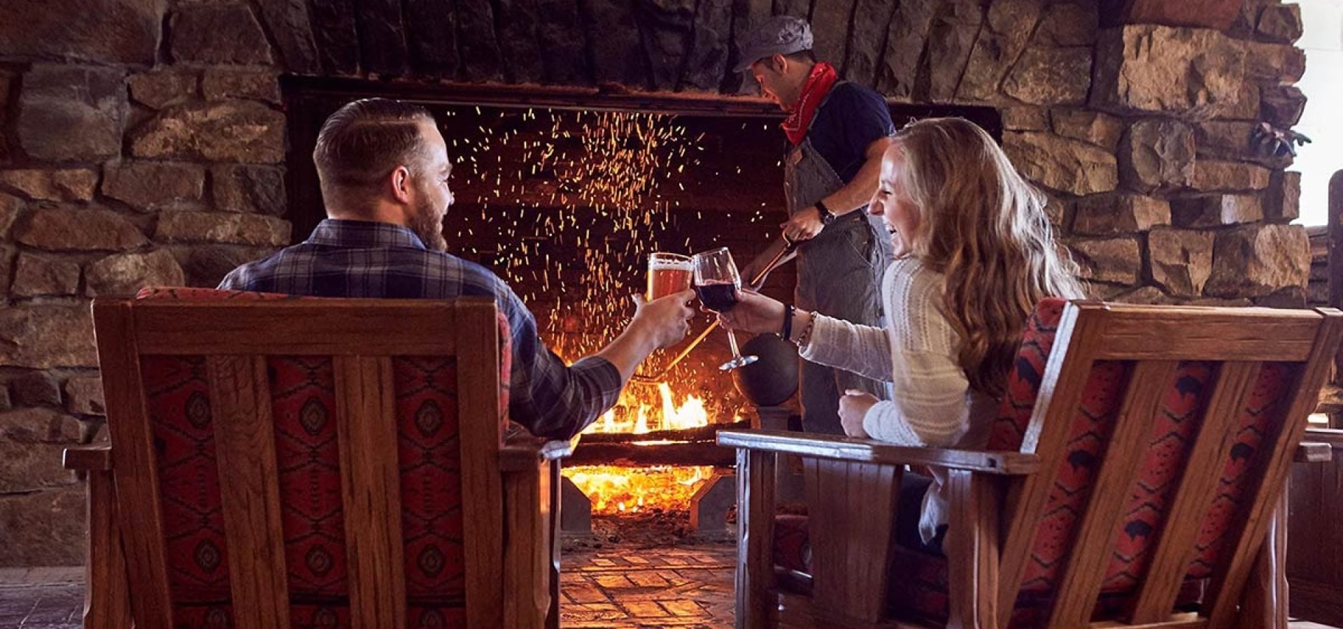 Glacier Park Lodge, Montana, Fireplace