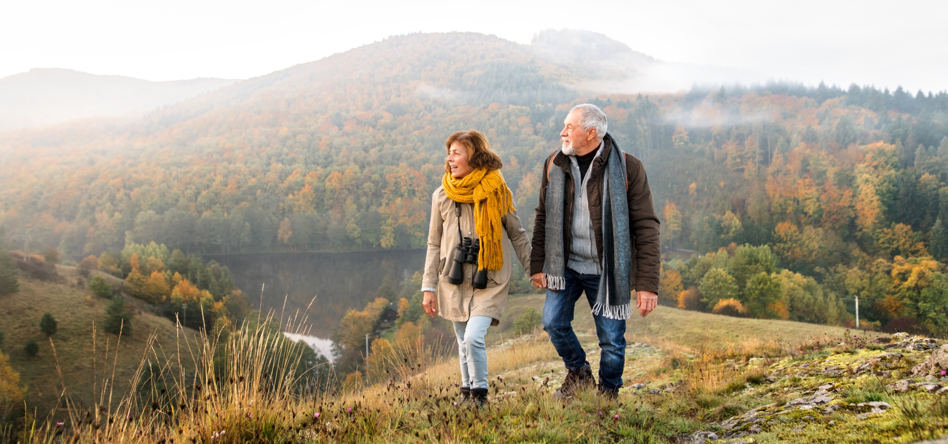 couple exploring national park