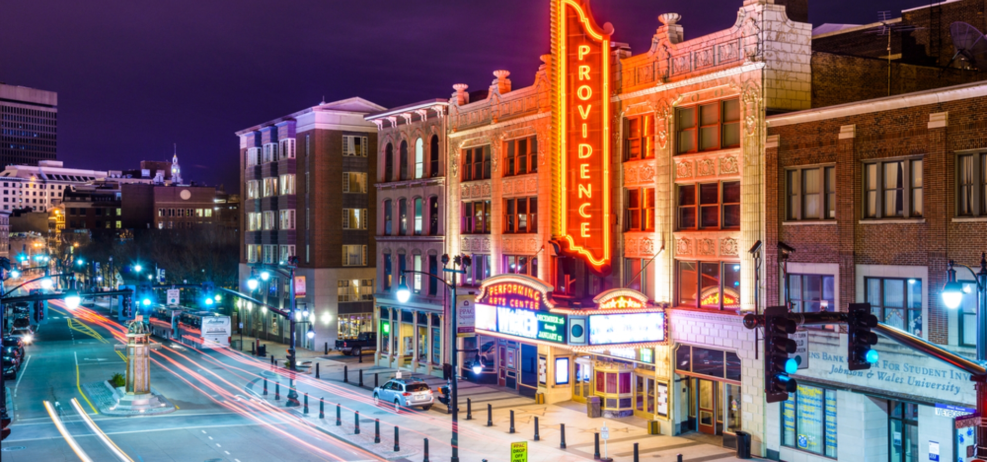 Providence Rhode Island downtown night