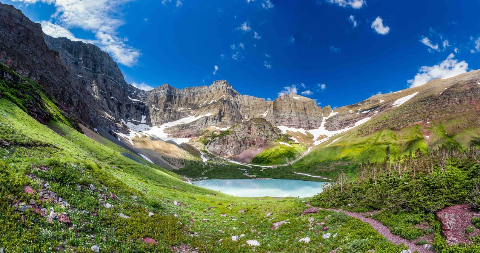 lake at glacier national park, montana USA