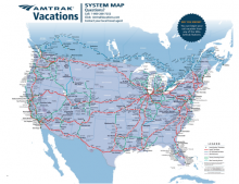 Amtrak Vacations System Map
