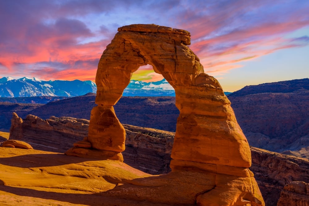 Arches National Park Arch Sunset 