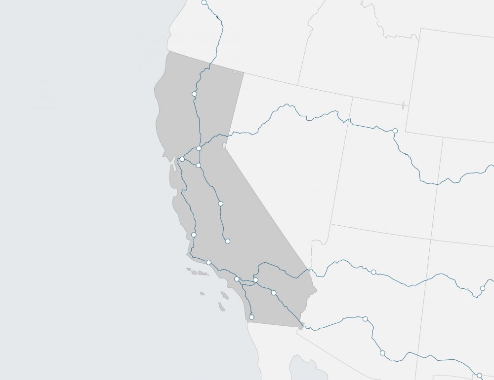 region map of california