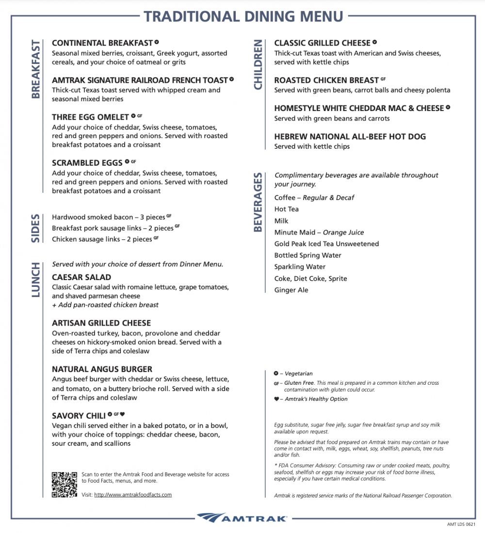 Meals & Dining Onboard - Trip Planning | Amtrak Vacations® Meals & Dining Onboard - Trip Planning | Amtrak Vacations®
